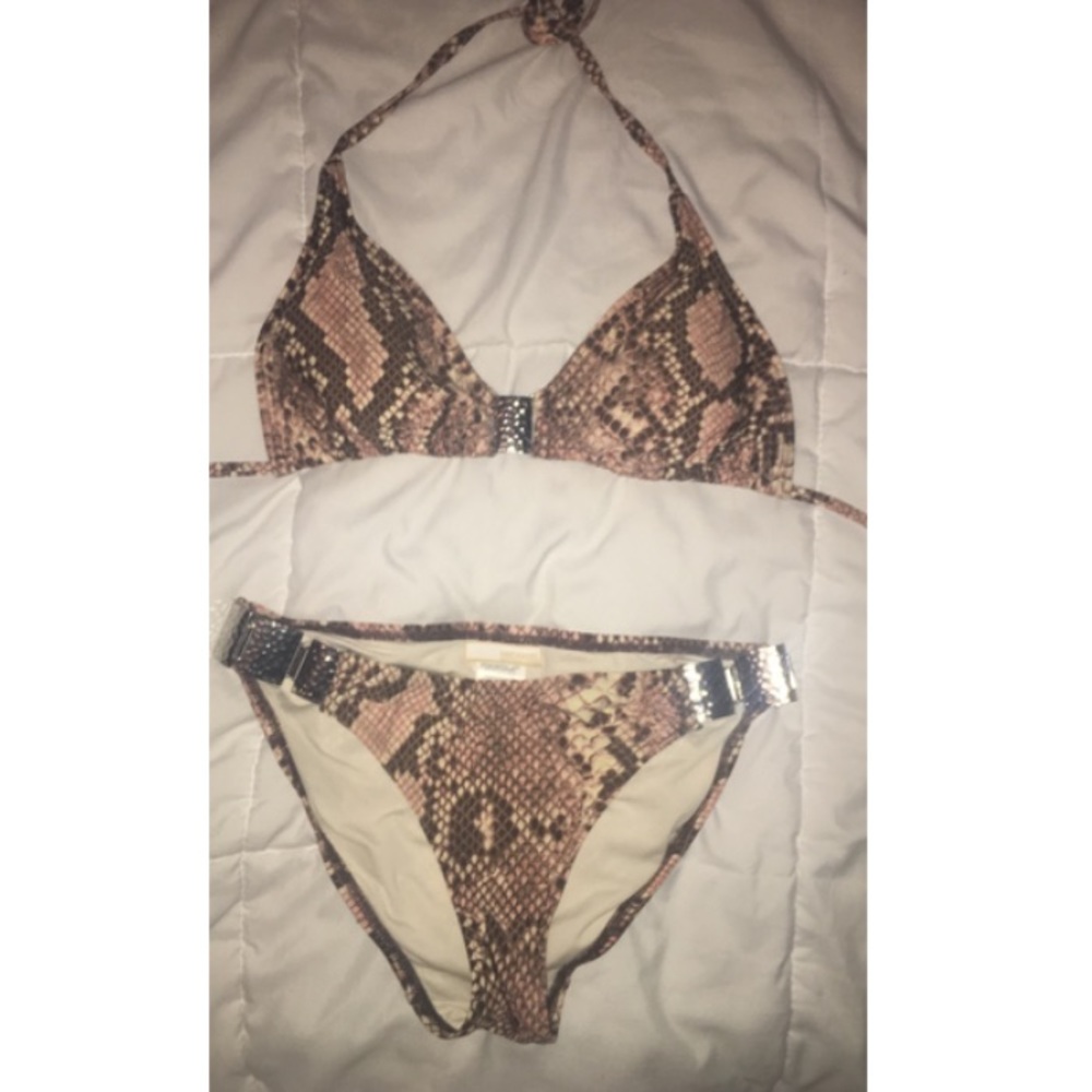 Michael Kors snake print bikini